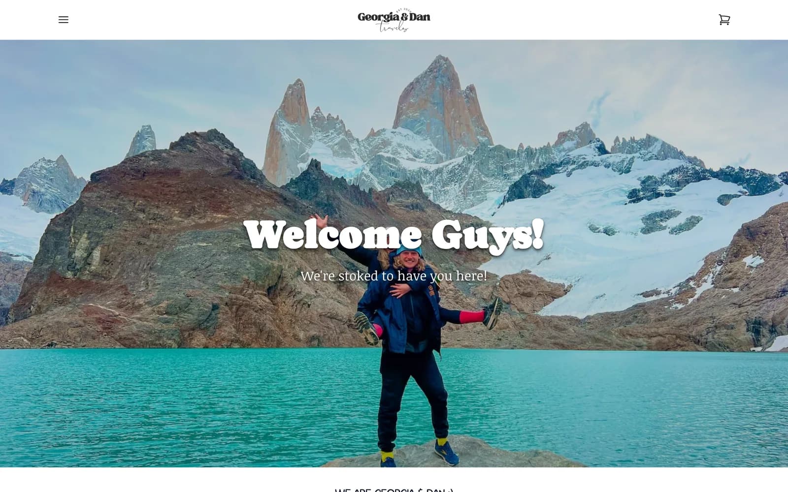 Georgia Dan Travels website (desktop)