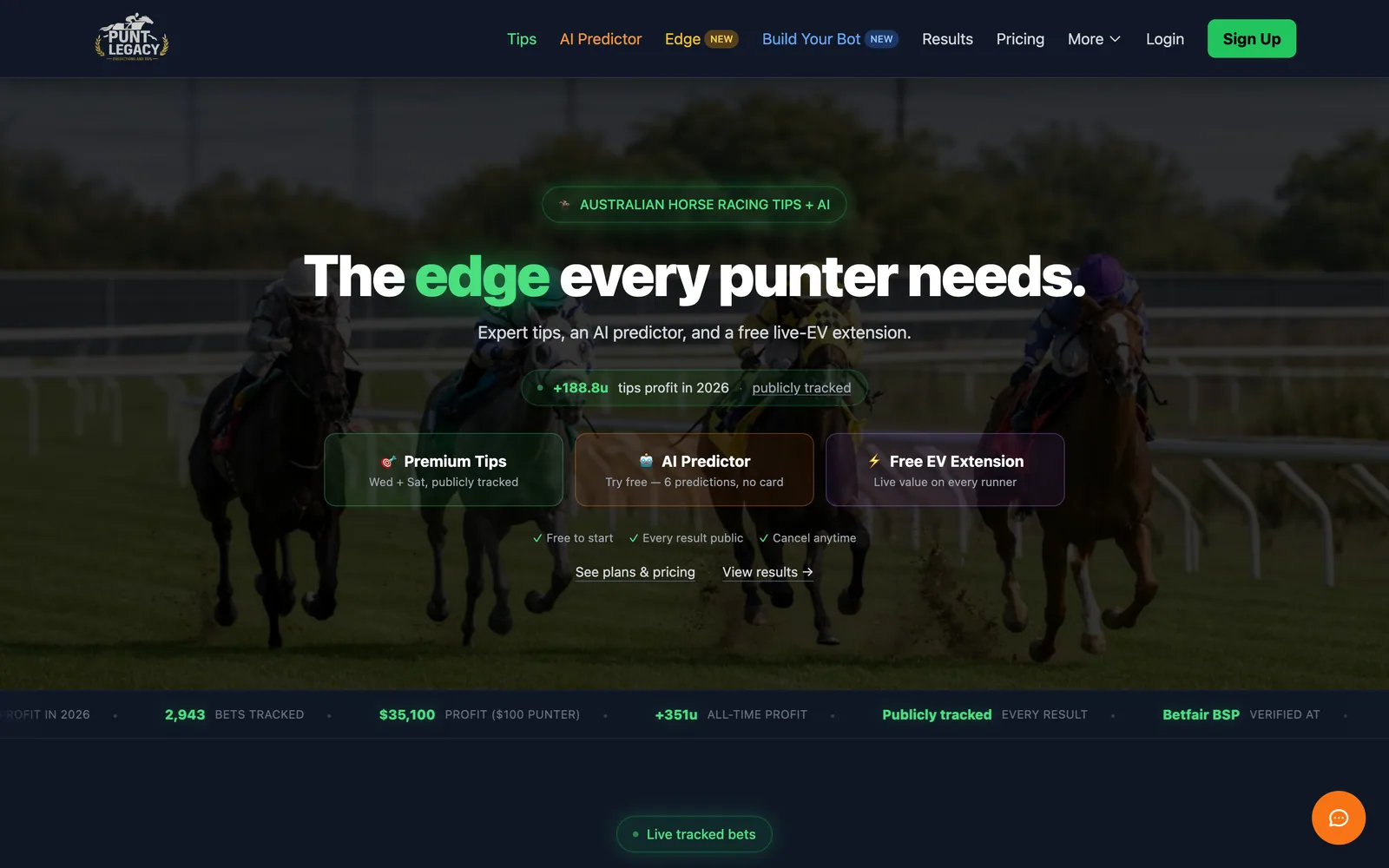 Punt Legacy website (desktop)