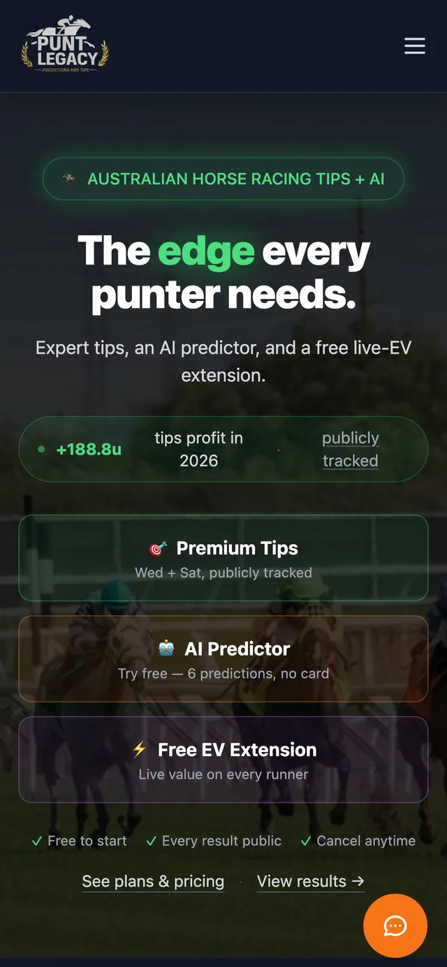 Punt Legacy website (mobile)